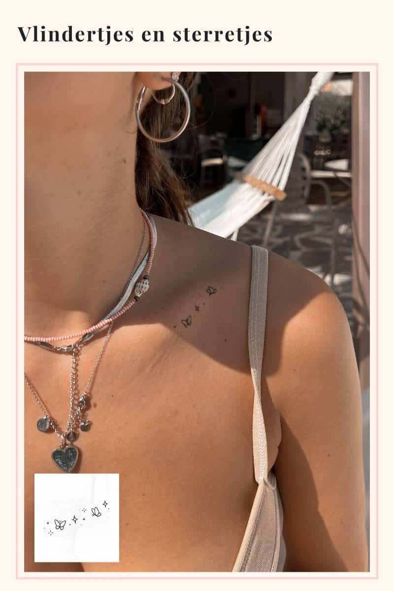 Tijdelijke tattoo vlinder ster