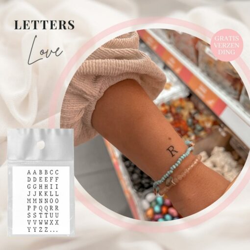 Tijdelijke Tattoo letters V3