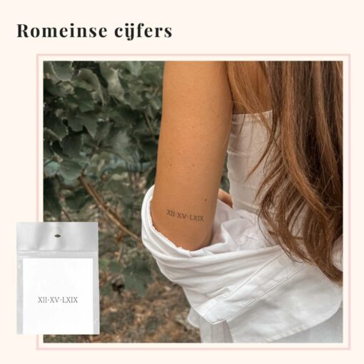 Tijdelijke Tattoo romeinse cijfers