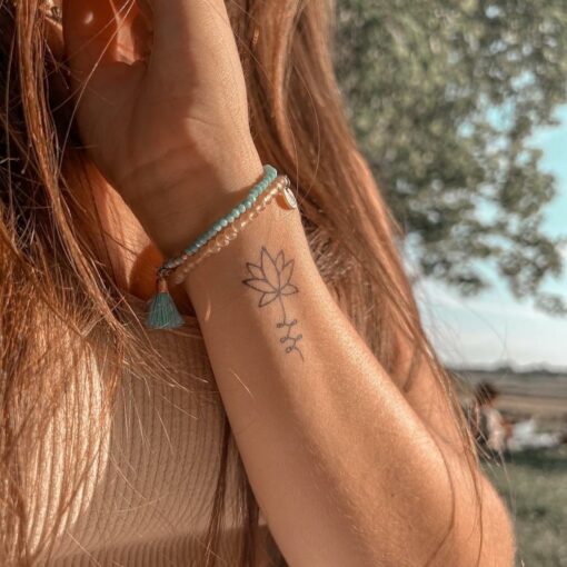Tijdelijke Tattoo unalome 3