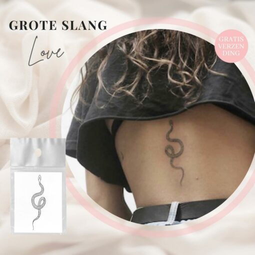 Tattoo tijdelijk Slang groot V2