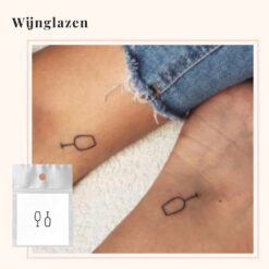 Tijdelijke Tattoo wijnglazen