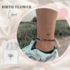 Tattoo tijdelijk Birth flower