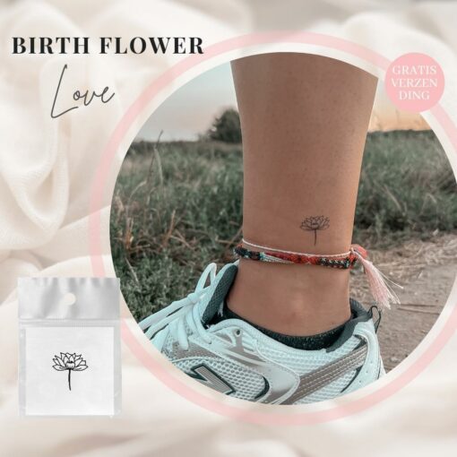 Tattoo tijdelijk Birth flower
