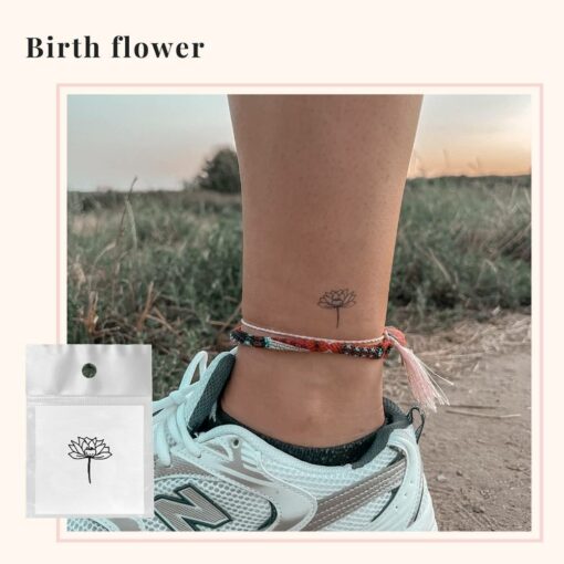 Tijdelijke Tattoo birth flower