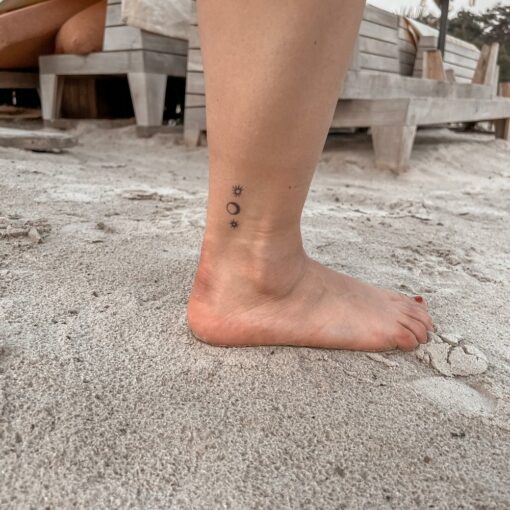Tatuaggio temporaneo Luna e stelle 2