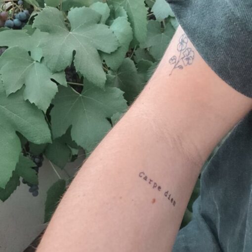 Tatouage temporaire carpe diem 3