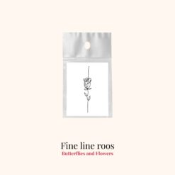 Tijdelijke tattoo fine line roos product