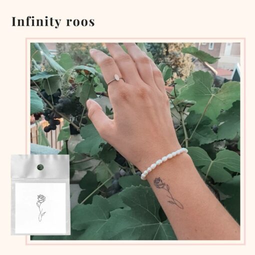 Tijdelijke tattoo infinity roos
