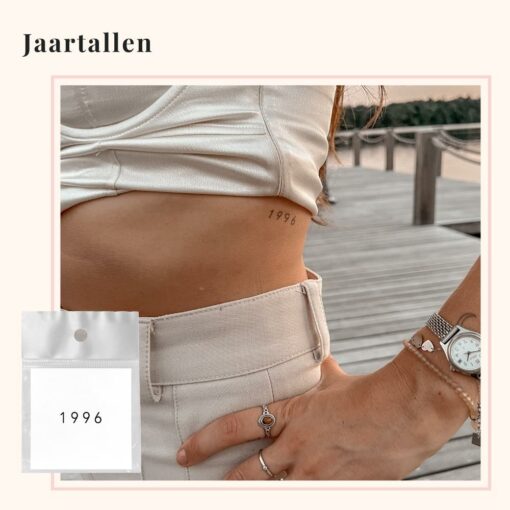 Tijdelijke tattoo jaartallen