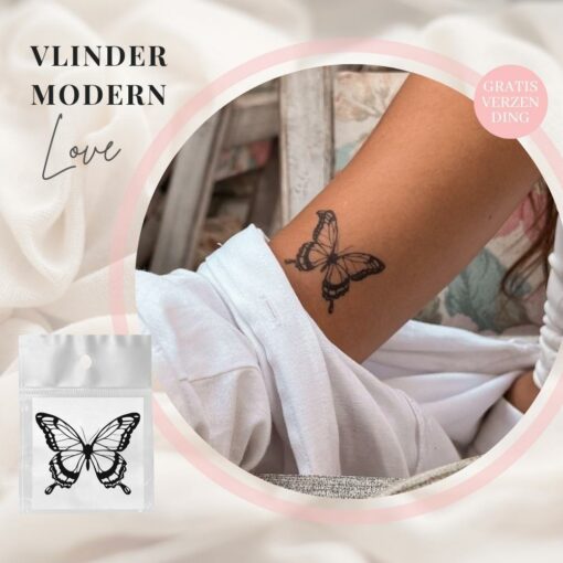 Tijdelijke tattoo vlinder modern