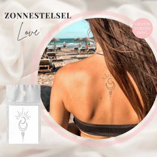 Tijdelijke tattoo zonnestelsel