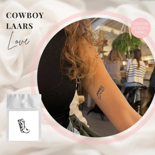 Tijdelijke Tattoo Cowboy laars