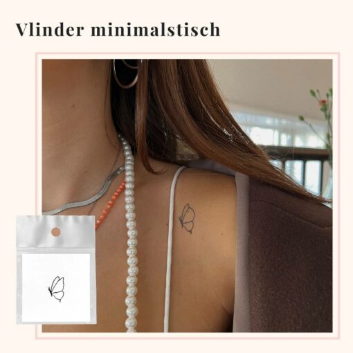 Tijdelijke Tattoo Vlinder minimalistisch