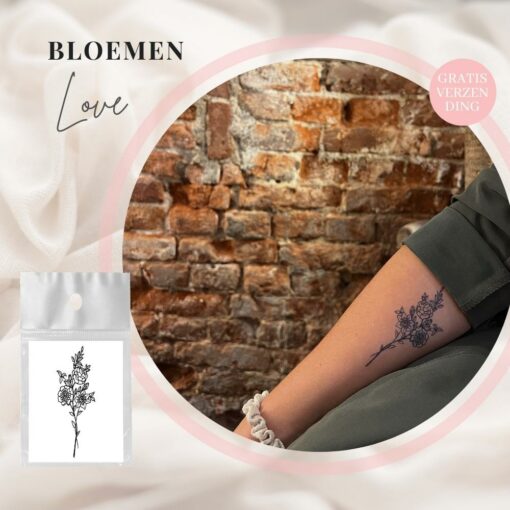 Tatuajes temporales de flores