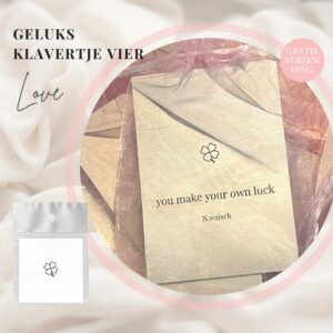 Tijdelijke Tattoo geluks klavertje vier