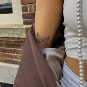 Tijdelijke Tattoo vlinder minimalistisch 3