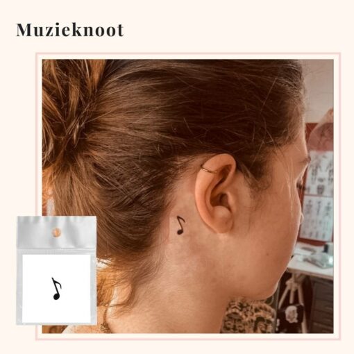 Tijdelijke Tattoo Muzieknoot