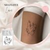 Tijdelijke Tattoo Selflove fineline