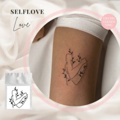 Tijdelijke Tattoo Selflove fineline