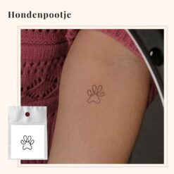 Tijdelijke Tattoo honden pootje