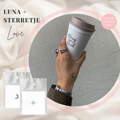 Tijdelijke tattoo bundel luna en ster