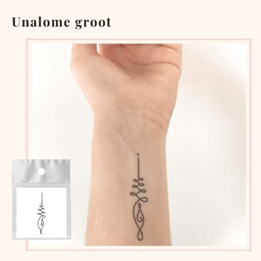 Tijdelijke Tattoo unalome groot 1