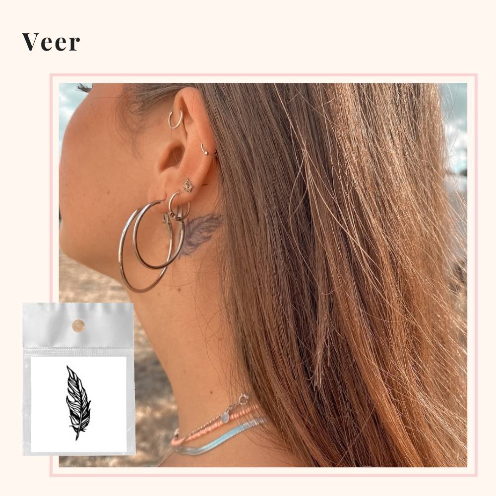Tijdelijke Tattoo veer