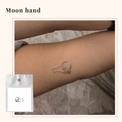 Tijdelijke tattoo Moon hand
