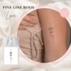 Tijdelijke tattoo fine line roos 1