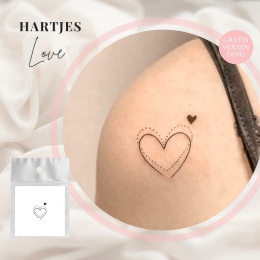 Tijdelijke tattoo hartjes 1
