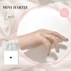 Tijdelijke tattoo mini hartje