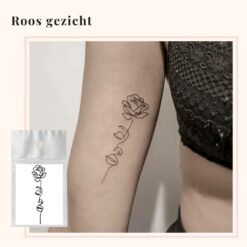 Tijdelijke tattoo roos gezicht