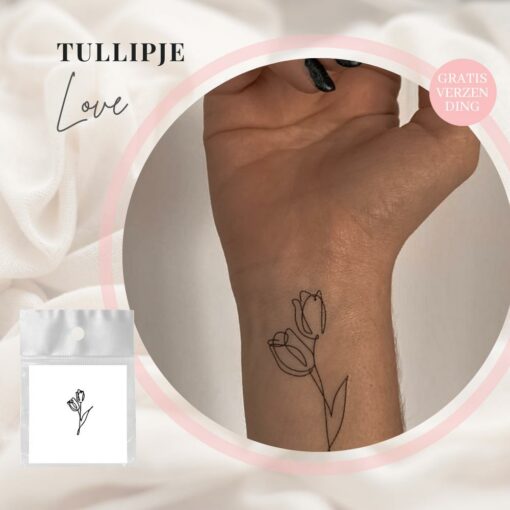 Tijdelijke tattoo tullipje 1