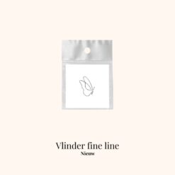Tijdelijke tattoo vlinder fine line