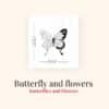 Temporary tattoo butterfly flowers product