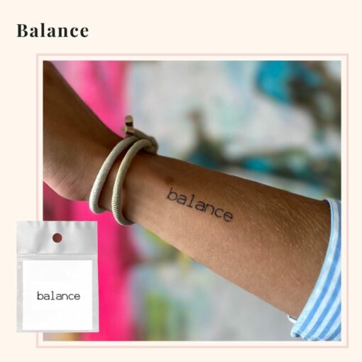 Tijdelijke Tattoo balance close up