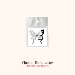 Tijdelijke tattoo butterflies and flowers product1