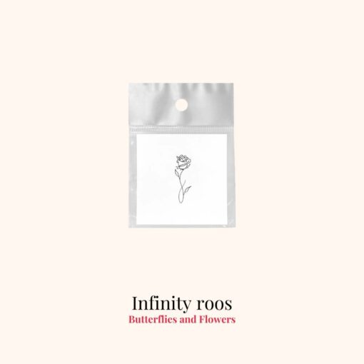 Tijdelijke tattoo infinity roos product
