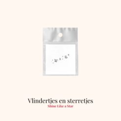 Tijdelijke tattoo vlindertjes en sterretjes product
