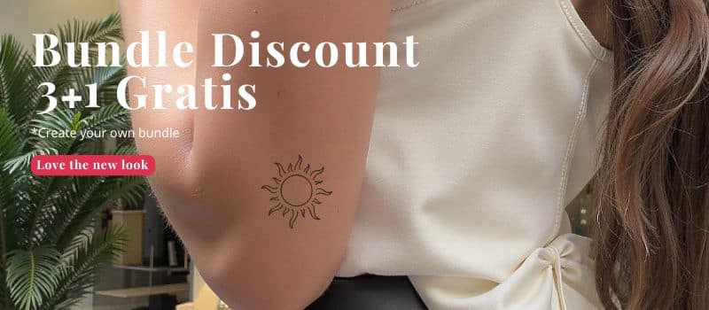 Tijdelijke tattoos banner zon tatoeage
